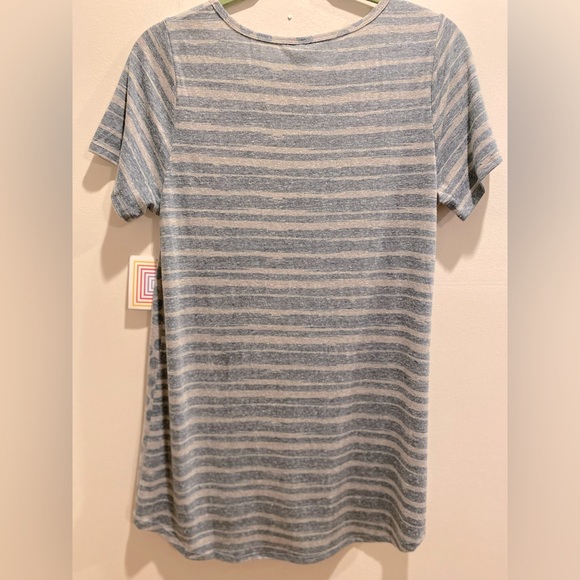 LuLaRoe, Size Small, Blue/Gray, Stipes & Dots Classic Tee - NWT - Picture 7 of 8